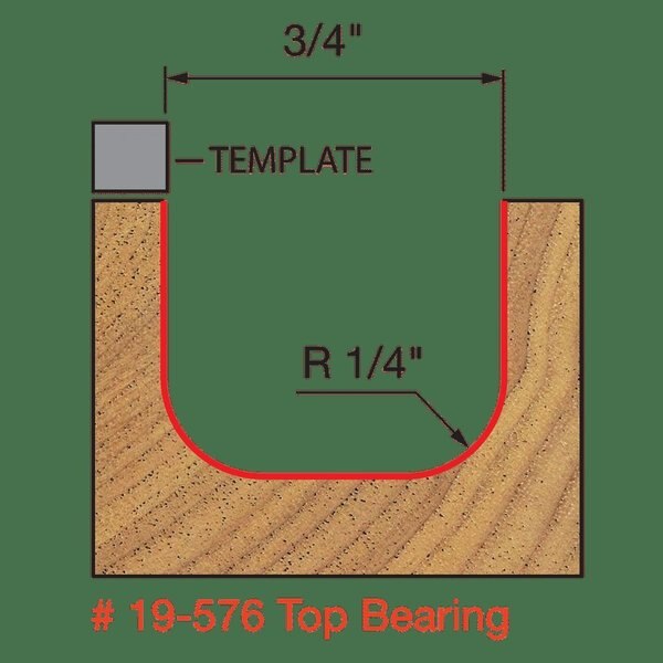 Radius Dish Carving Bit, 1/4