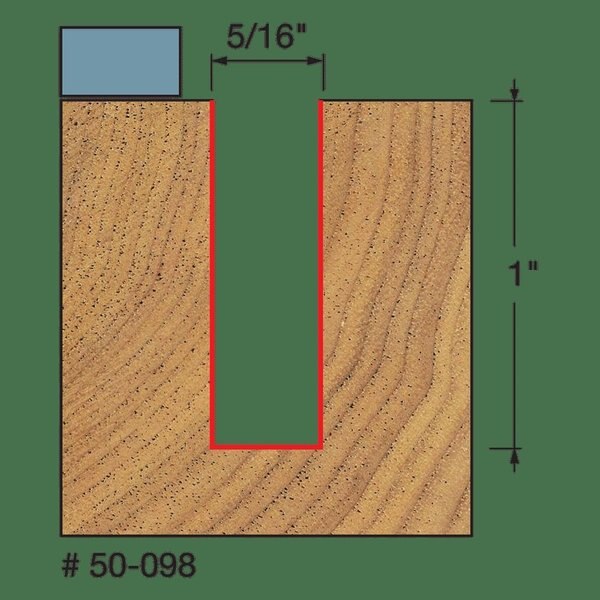 Top Bearing Flush Trim Bit, 5/16