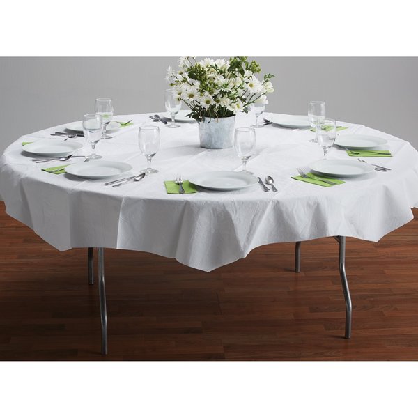 Tablecover, White, Octy-Round, 82