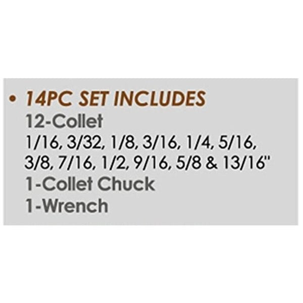 ER-32 R8 14 Piece Spring Collet Chuck Set