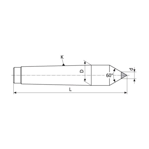 MT4 Carbide Tipped Single Point Dead Center