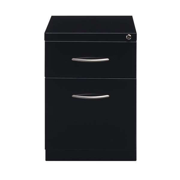 15 in W 2 Drawer Pedestal Files, Black, Letter