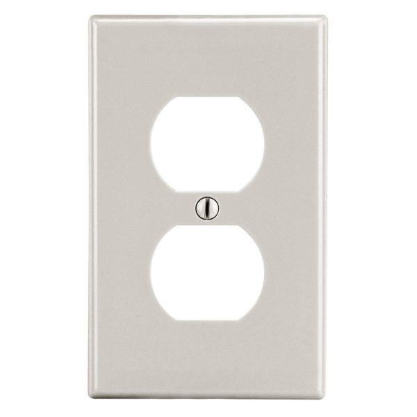 Wallplate, 1-Gang, 1) Duplex, Light Almond
