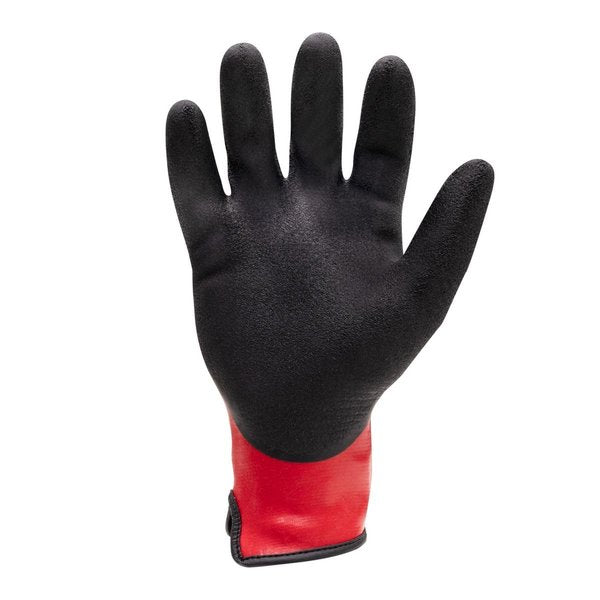Natural Rubber Latex Coated Gloves, 3/4 Dip Coverage, Red, M, 12PK