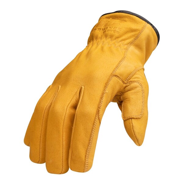 Cut Resistant Driver Gloves, 5 Cut Level, Uncoated, L, 1 PR