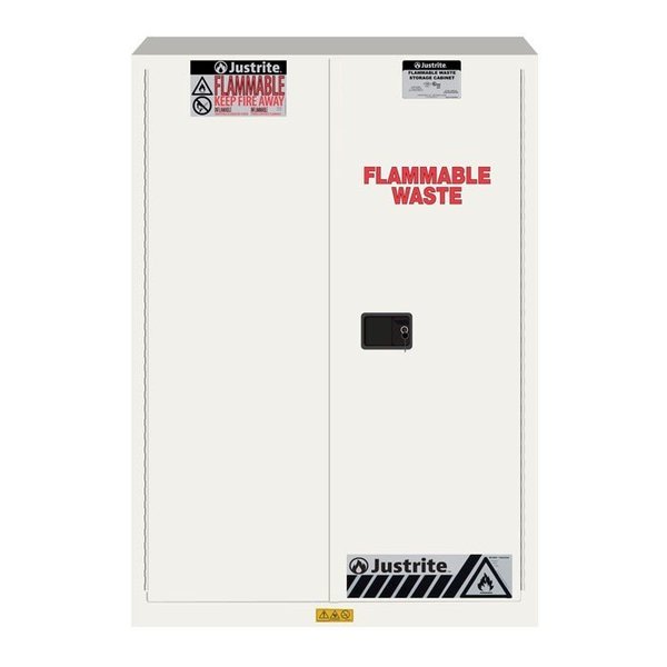 Flammable Cabinet, 45 gal., White