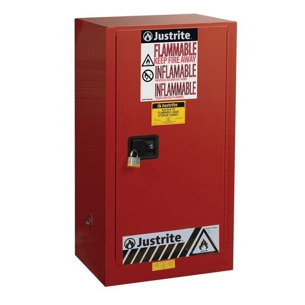 SURE-GRIPÂ® EX COMPAC FLAMMABLE SAFETY CABINET, CAP. 15 GALLONS, 1 SHEL
