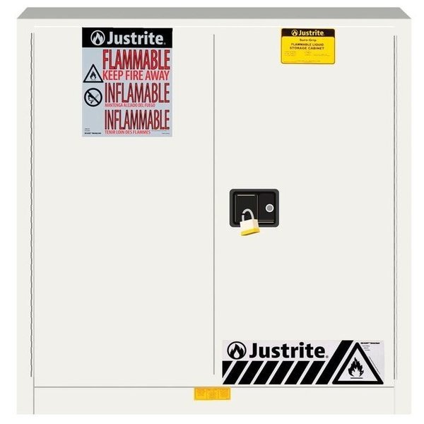 Flammable Cabinet, 30 gal., White