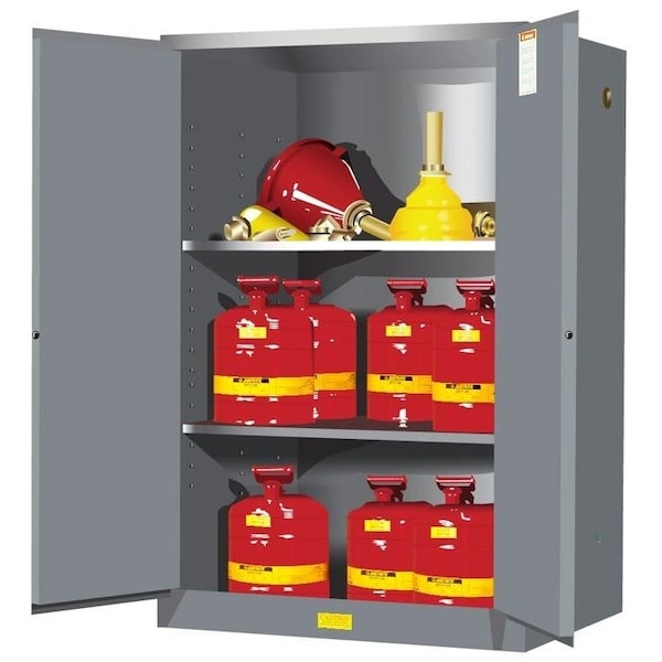 Flammable Cabinet, 90 gal., Gray