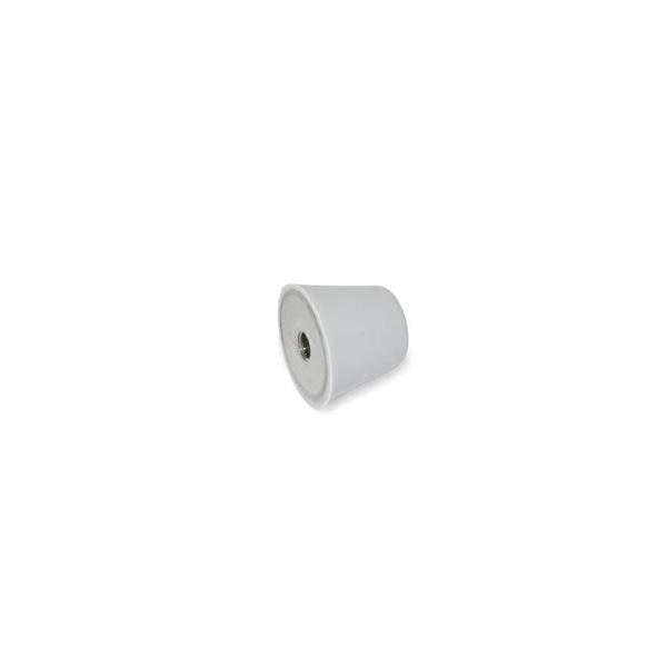 GN256-19-10X24-55-GR Conical Bmpr SS Silic. Rubber Gray, Tapped
