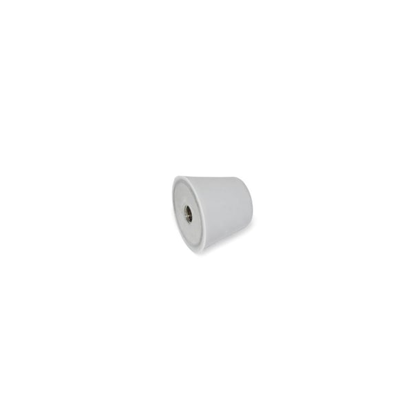 GN256-25-1/4X20-55-GR Conical Bmpr SS Silic. Rubber Gray, Tapped