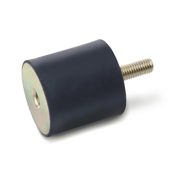 GN351.2-16-13-8X32-55 Rubber Bumper, 1 Tapped Hole and 1 Threaded Stud