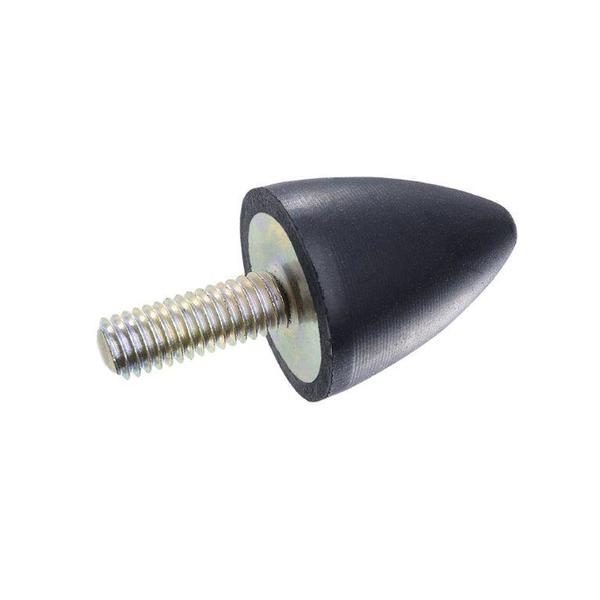 GN353.1-38-45-5/16X18-55 Rubber Bumper Cone Steel, Threaded Stud