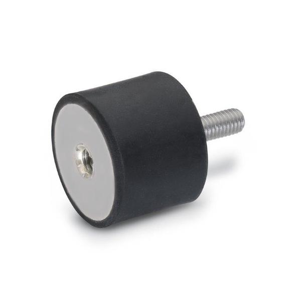 GN451.2-16-13-8X32-55 Rubber Bmpr Stainless, Tapped and Threaded Stud