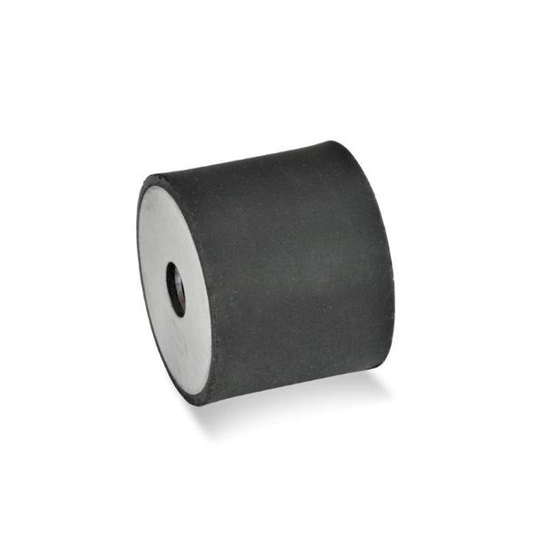 GN451-40-40-M8-EE-55 Rubber Bumper Stainless, Internal Threads