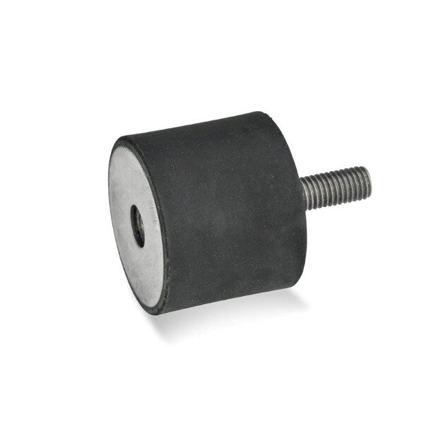 GN451-15-10-M4-ES-55 Rubber Bmpr Stainless, Intrnl Thread & Thrd Stud
