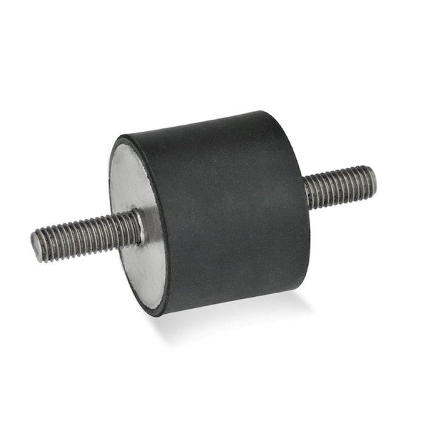 GN451-25-30-M6-SS-55 Rubber Bumper Stainless, Threaded Studs