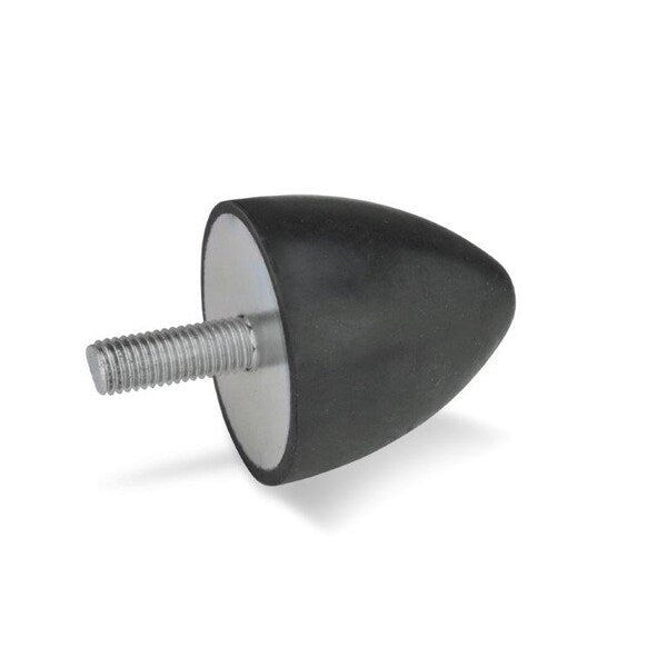 GN453-50-61-M8-S-55 Rubber Bumper Cone Stainless, Threaded Stud