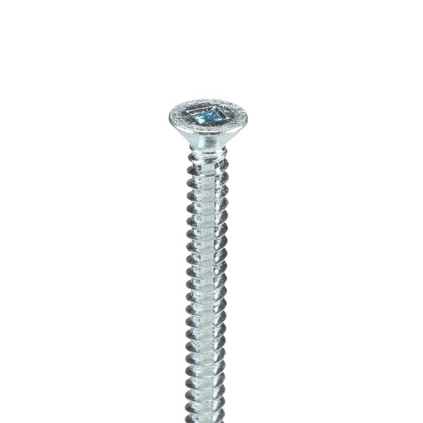 Self-Drilling Screw, #10-16 x 4 in, Zinc Plated Steel Flat Head Square Drive, 750 PK