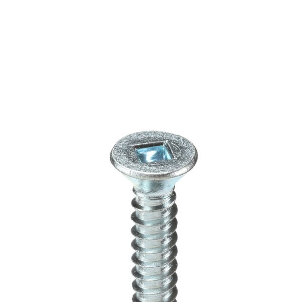 Self-Drilling Screw, #10-16 x 1-1/2 in, Zinc Plated Steel Flat Head Square Drive, 3000 PK