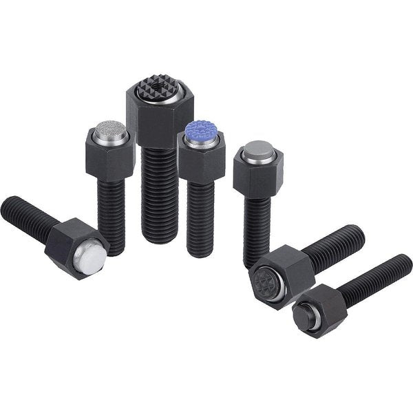 Self-Aligning Pads With O-Ring, Form:O Carbon Steel, Interchangable Insert, Comp:Diamond, Sw=19