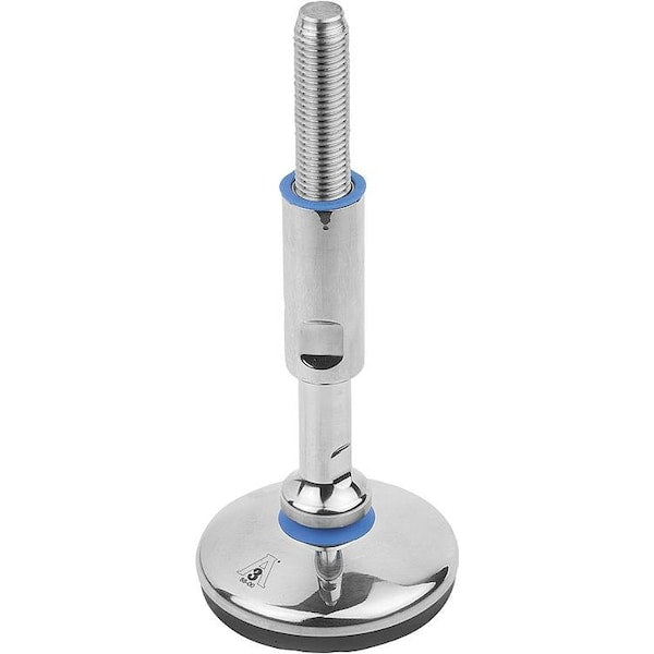 Levelling Foot For Hyg. Area, Form:A M20X104, D=120, Stainless Steel