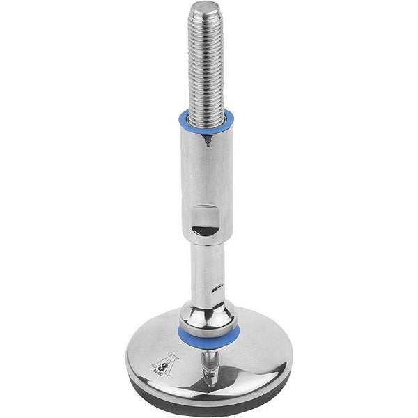 Levelling Foot For Hyg. Area, Form:A M24X104, D=80, Stainless Steel