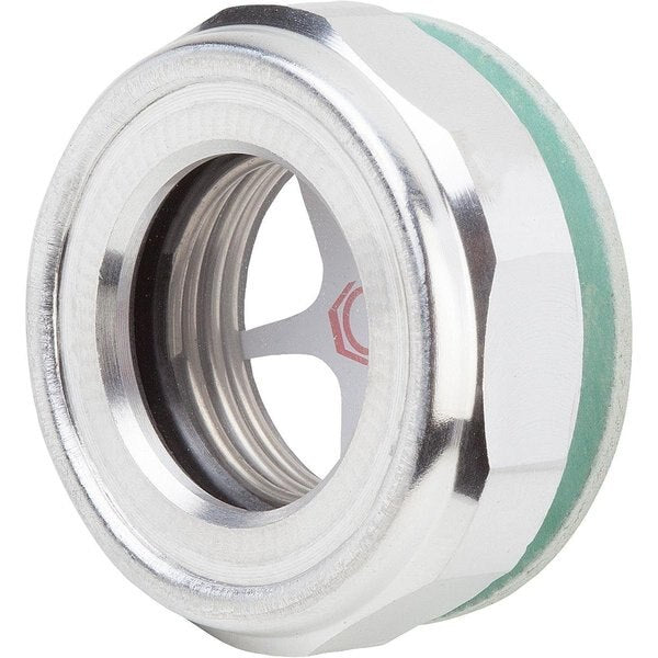 Oil Level Sight Glass W. Nat. Glass Lens With Reflector, D1=G1/2, D=29, 5, Aluminum