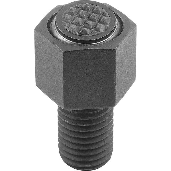 Self-Aligning Pads With O-Ring, Form:M Carbon Steel, Interchangable Insert, Comp:Tool Steel, Sw=24