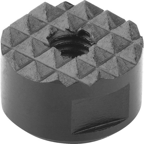 Grippers And Inserts Round D2=20, L3=10, Form:F Serrated, Tool Steel Hardened And Black Oxid Fi