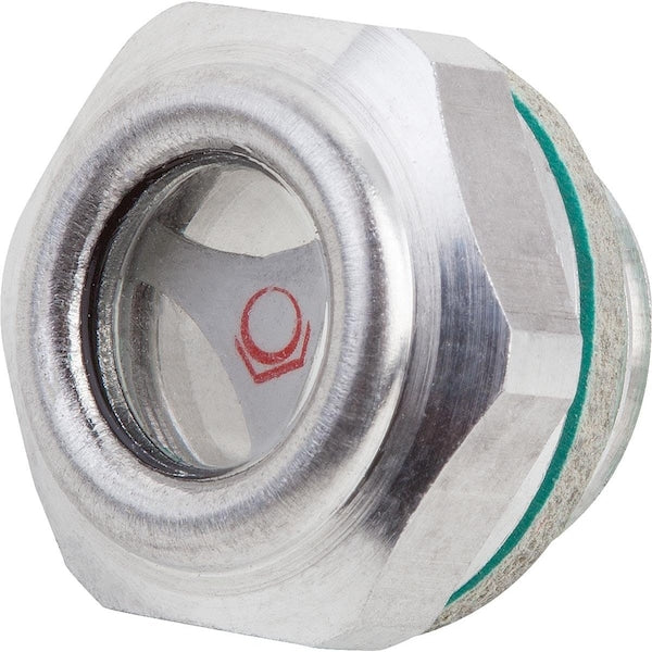 Oil Level Sight Glass With Reflector, D1=G1/2, D=29, 7, Aluminum