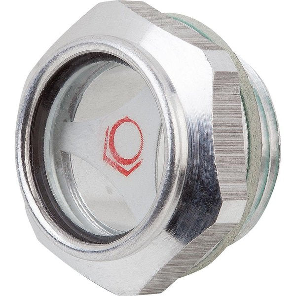 Oil Level Sight Glass With Reflector, D1=M22X1, 5, D=29, 5, Aluminum