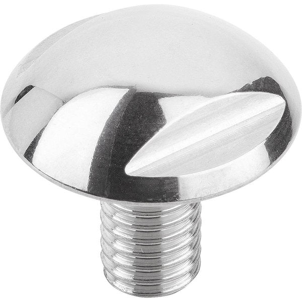 M3-0.50 x 10 mm Round Machine Screw, Polished Stainless Steel