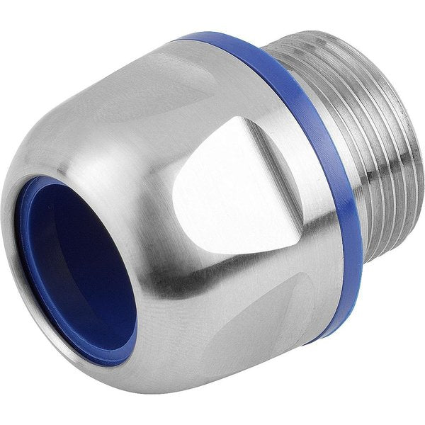 Cable Screw Hygienic Design M12X1, 5X7, H=19, Sw=17, Stainless Steel Bright, Comp:Tpu