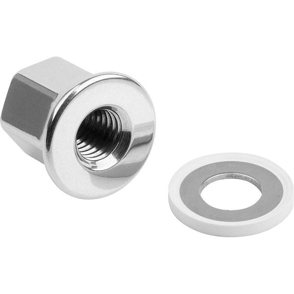 Cap Nut, M10, 316 Stainless steel, Polished, 20 mm H
