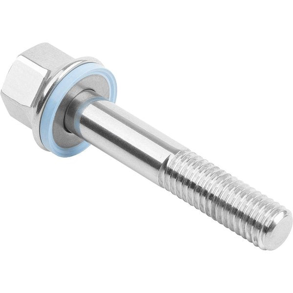 M6 Hex Head Cap Screw, Polished 316 Stainless Steel, 45 mm L