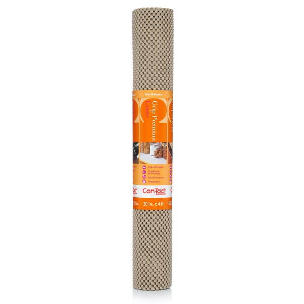 Grip Premium Drawer and Shelf Liner, Taupe 20