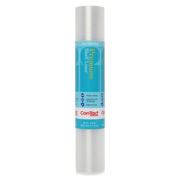 Premium Shelf Liner, Ribbed Clear 12