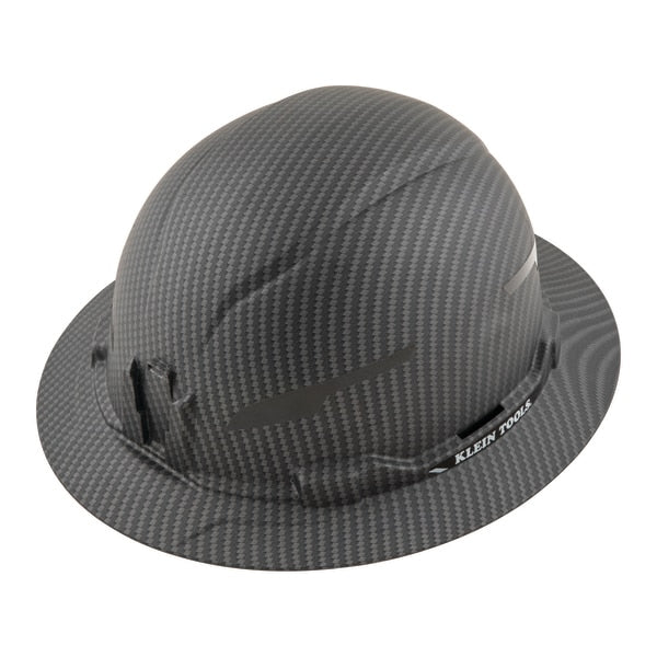 Hard Hat, Premium KARBNâ¢ Pattern, Non-Vented Full Brim, Class E