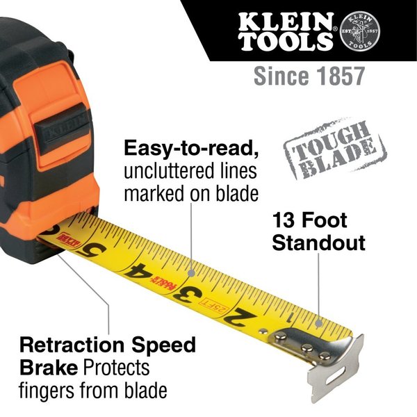 Tape Measure, 25-Foot Single-Hook