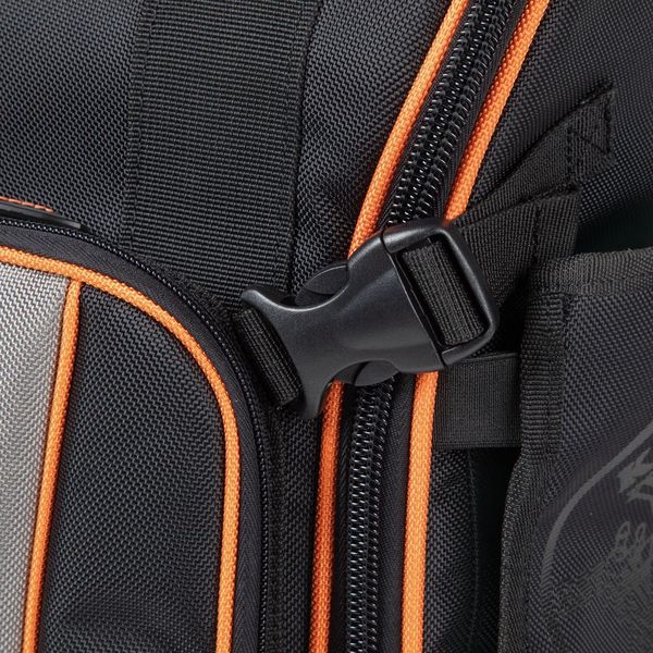 1680d Ballistic Weave Body, Black/Orange/Gray, 19.25