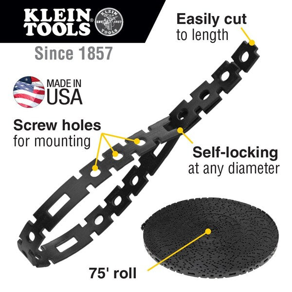 Stretch Cable Tie Roll, 75-Foot