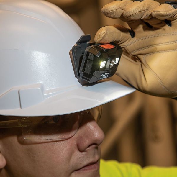 Rechargeable LED Headlamp and Work Light, For Hard Hats, 300 Lumens, Three Modes, All-Day Runtime
