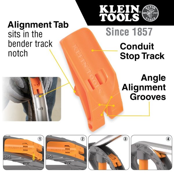 Aluminum Conduit Bender Full Assembly, 3/4-Inch EMT with Angle Setterâ¢