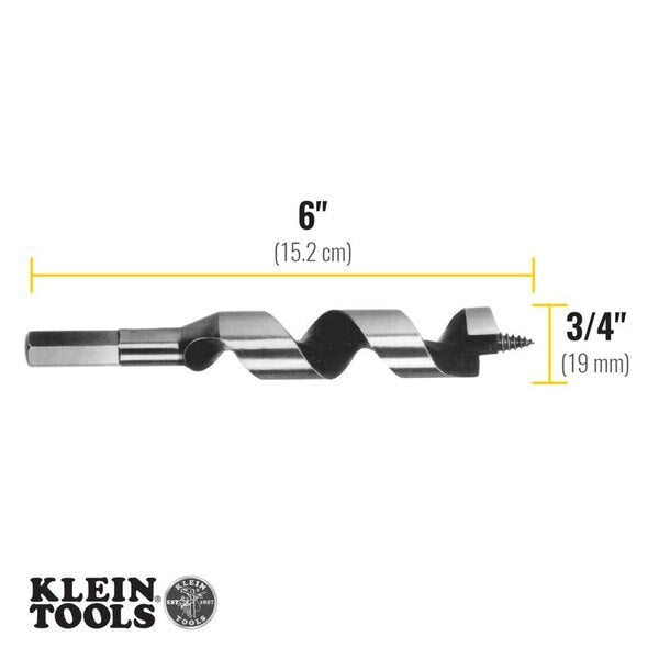 Ship Auger Bit with Screw Point 3/4-Inch