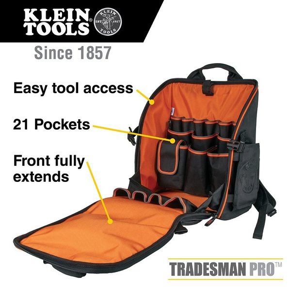 1680d Ballistic Weave Body, Black/Orange/Gray, 19.25