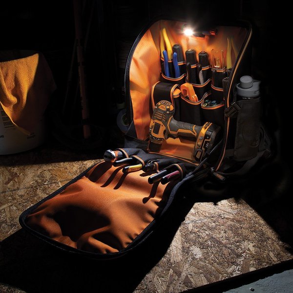 1680d Ballistic Weave Body, Black/Orange/Gray, 19.25