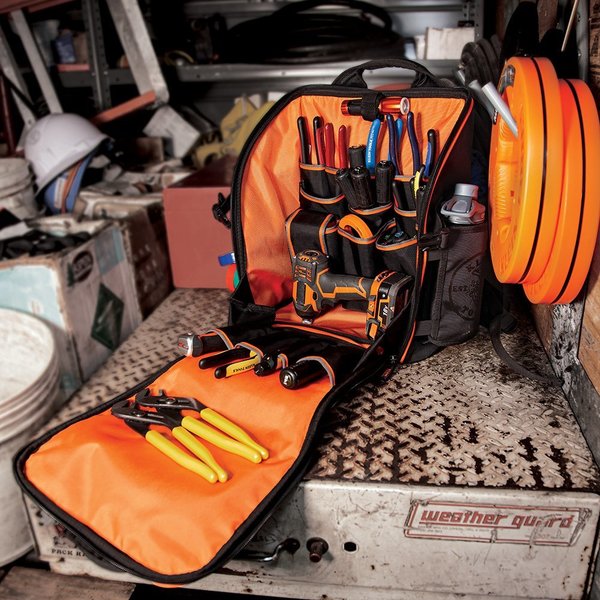 1680d Ballistic Weave Body, Black/Orange/Gray, 19.25