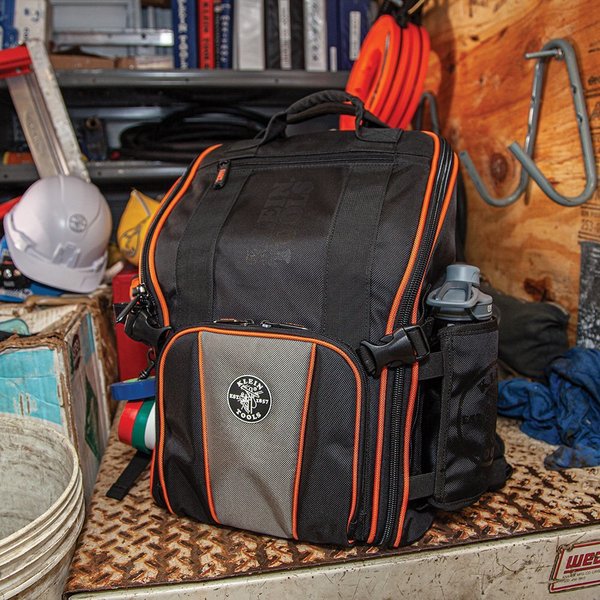 1680d Ballistic Weave Body, Black/Orange/Gray, 19.25
