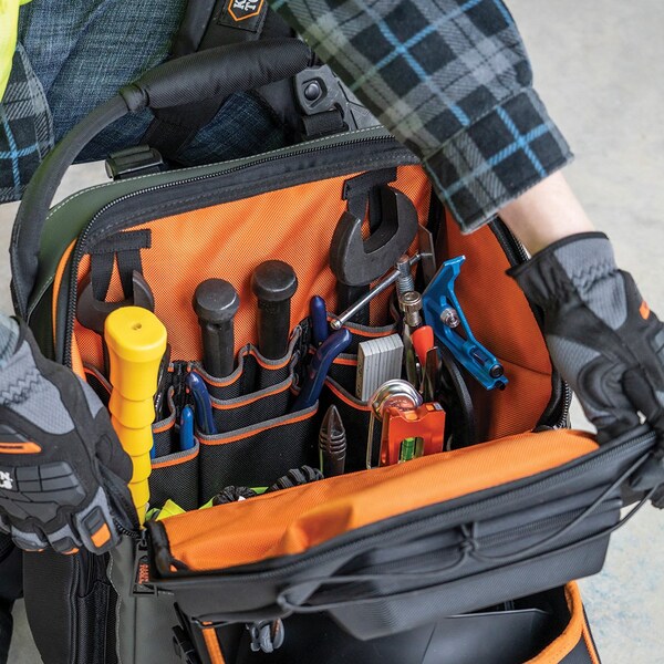 Ironworker and Welder Backpack, 1680d Ballistic Weave Body; Hard Molded Polypropylene Bottom